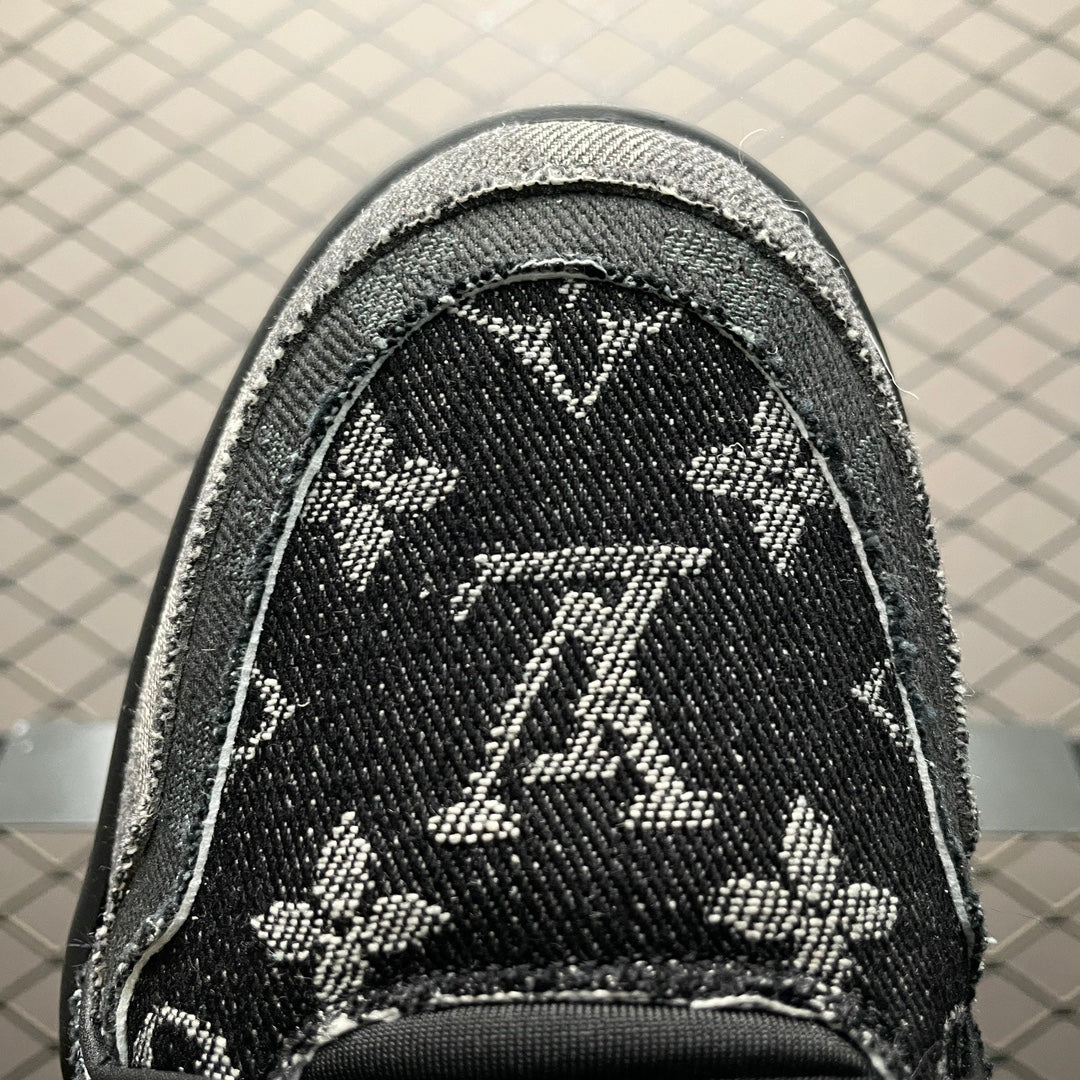 LV Trainers Black Denim