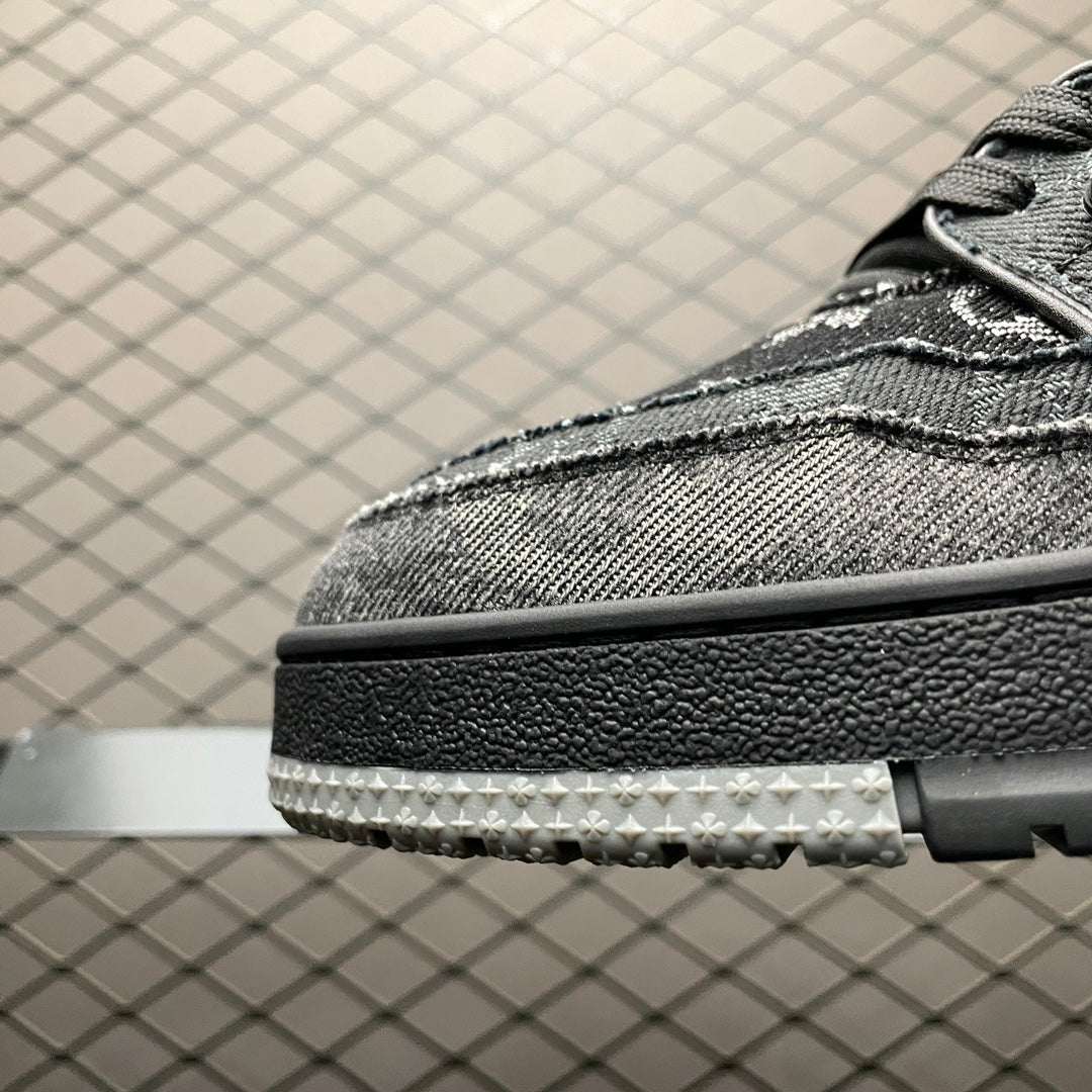 LV Trainers Black Denim