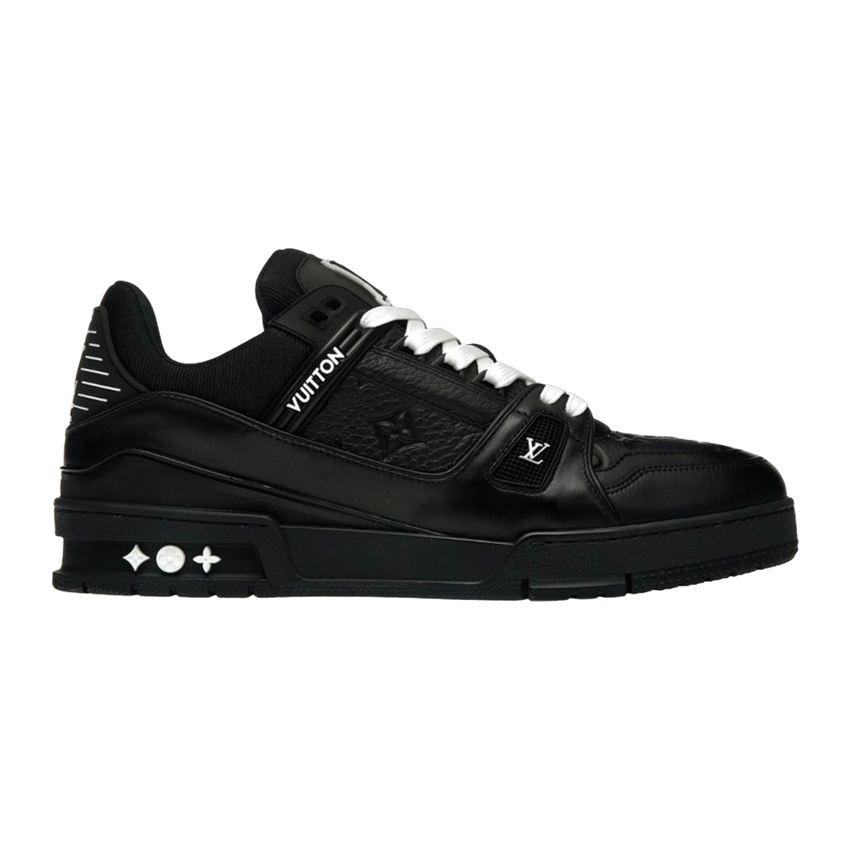 LV Trainers Black Embossed Monogram