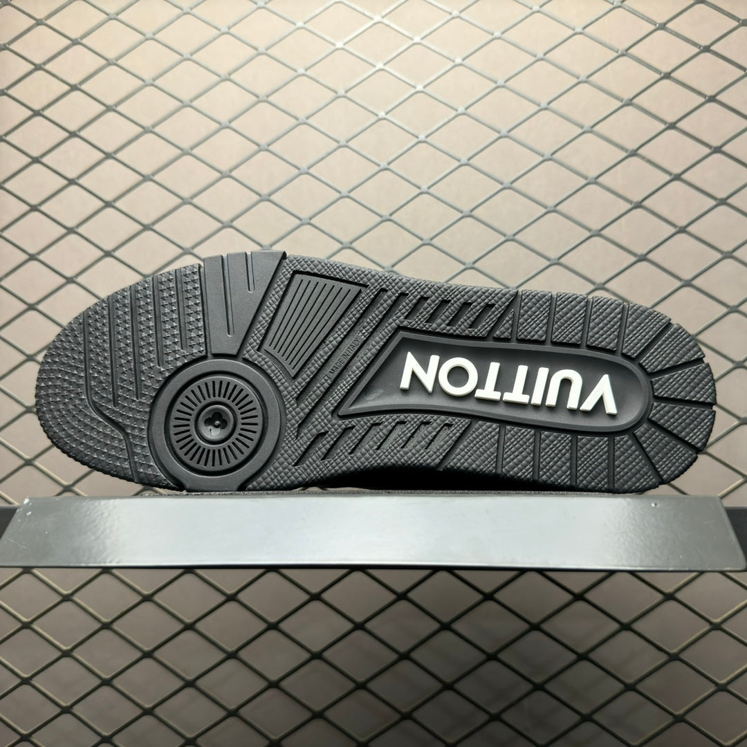 LV Trainers Black Embossed Monogram