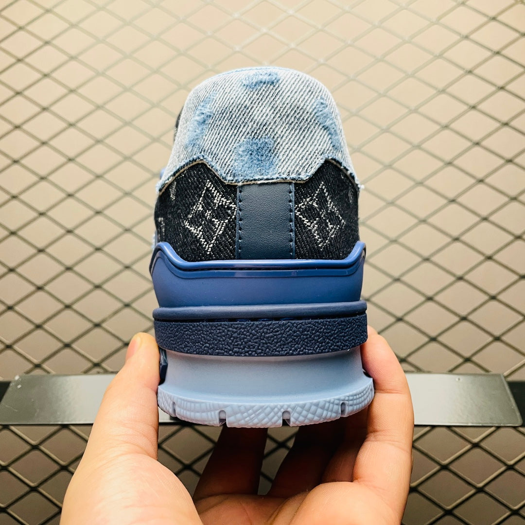 LV Trainers Blue Denim