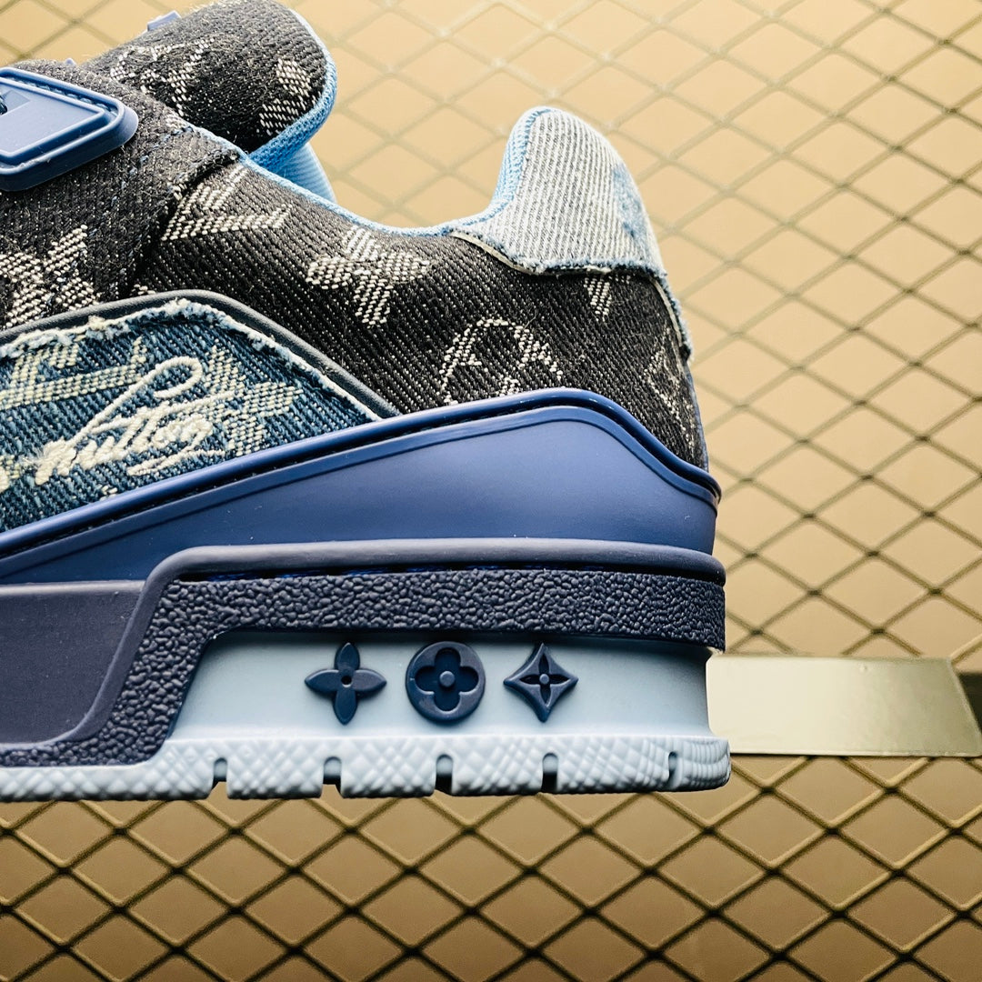 LV Trainers Blue Denim