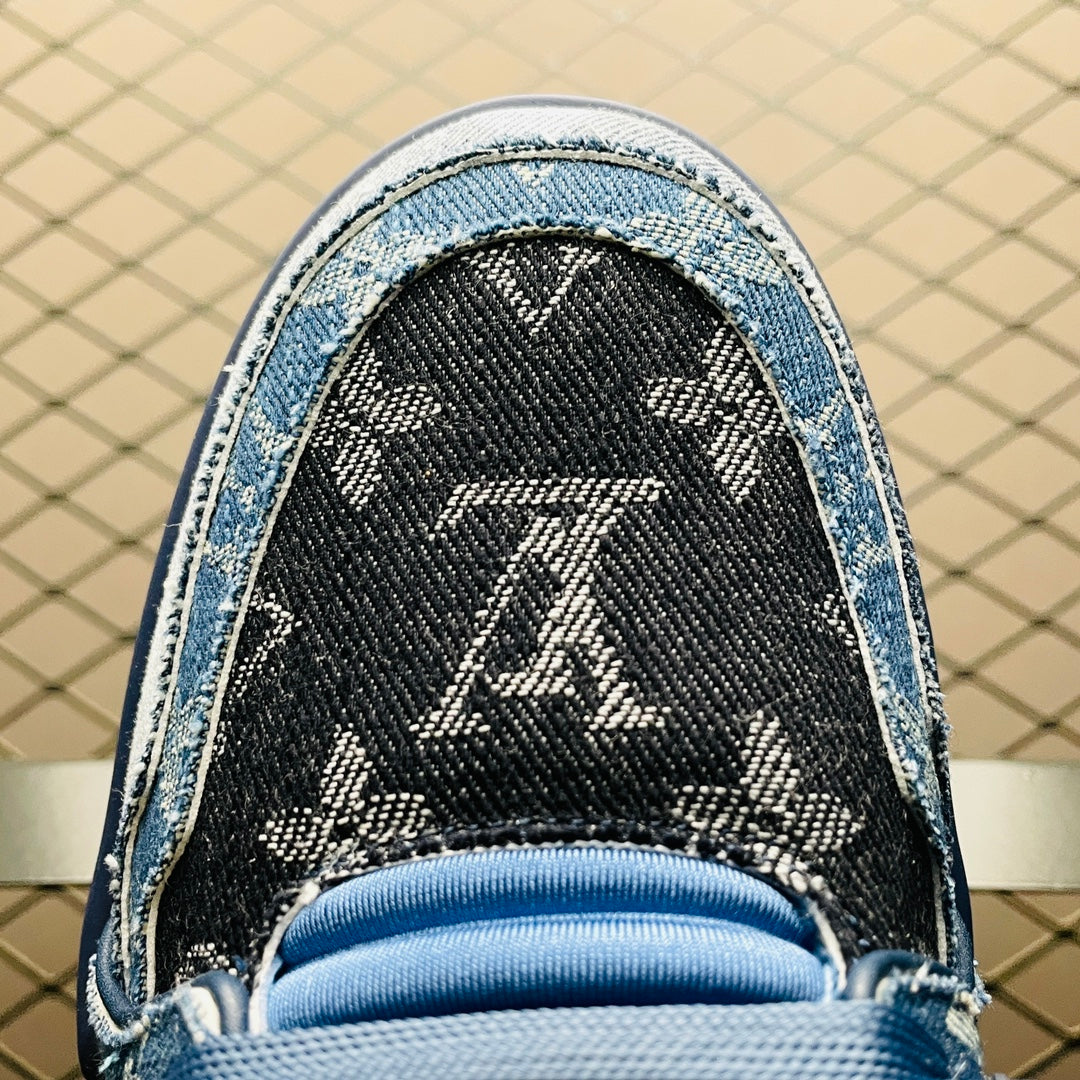 LV Trainers Blue Denim