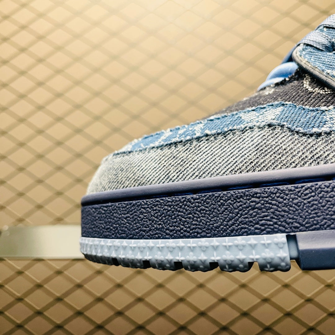 LV Trainers Blue Denim