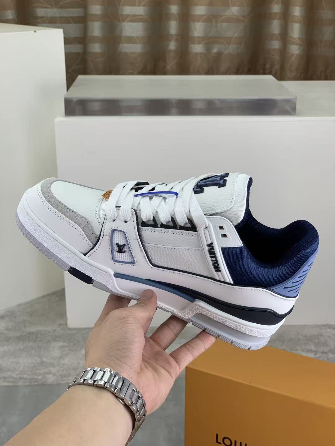 LV Trainers Blue White