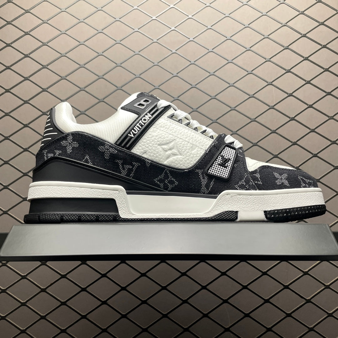 LV Trainers Monogram Denim Black