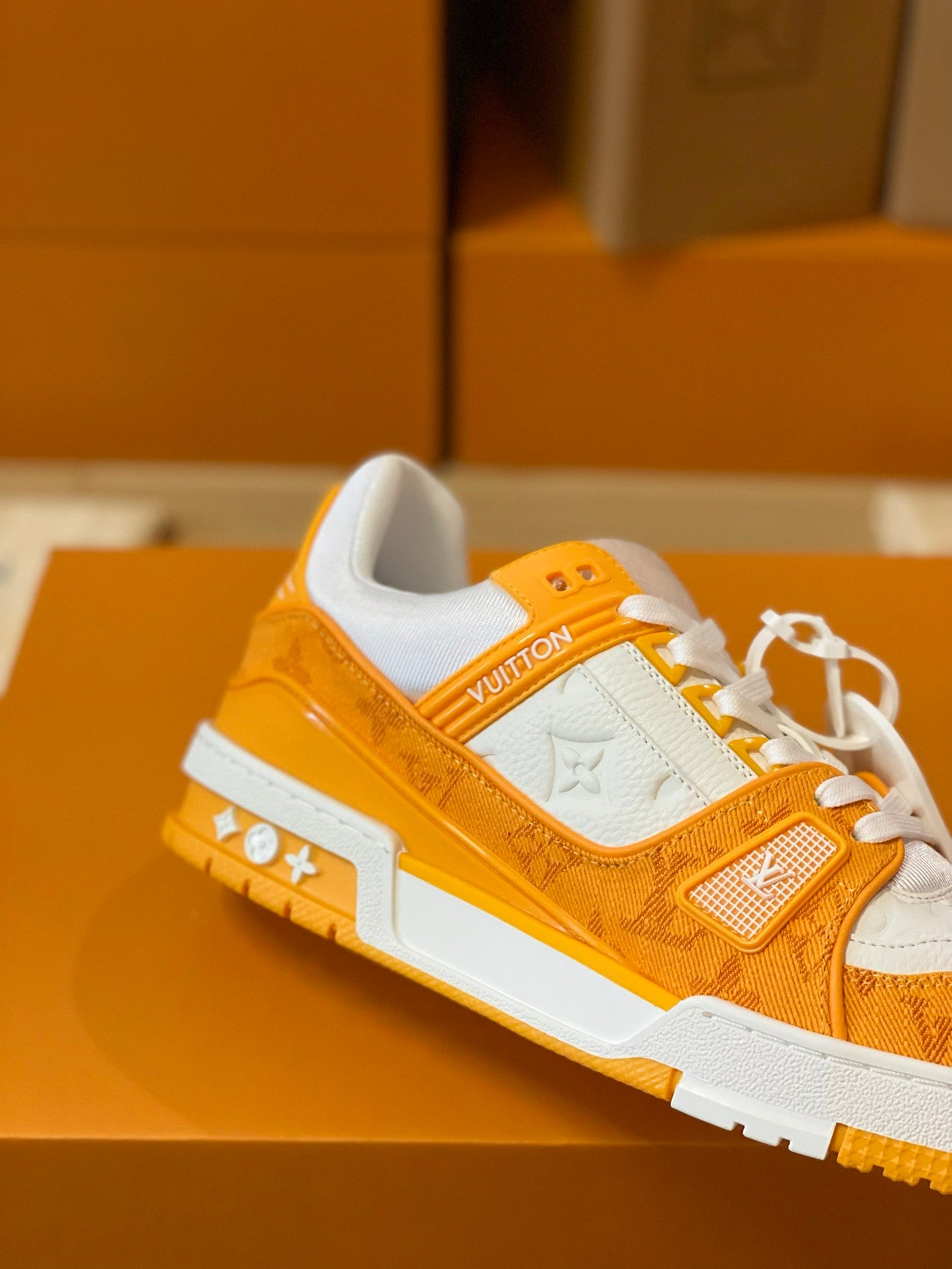 LV Trainers Monogram Denim Yellow