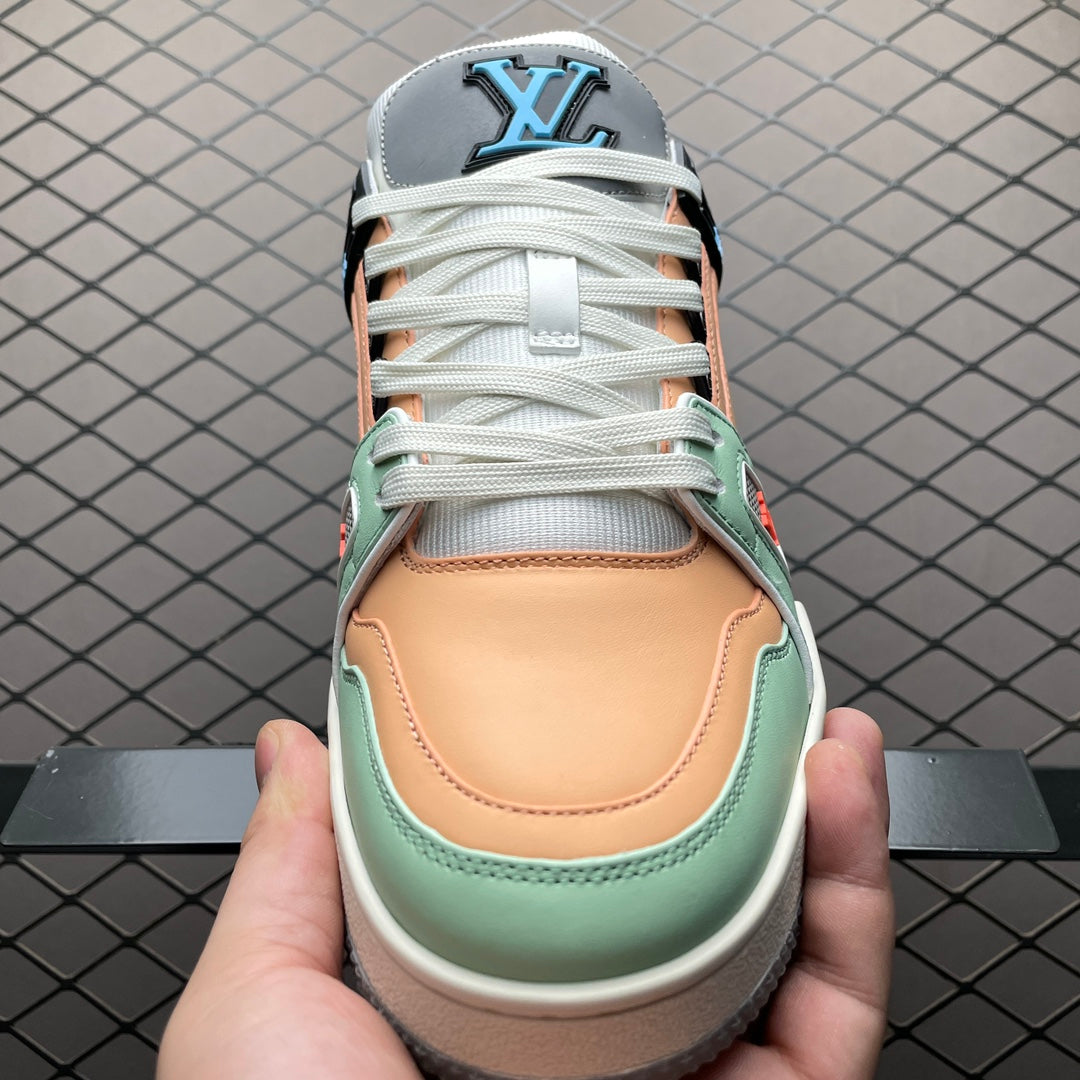LV Trainers Orange Sage