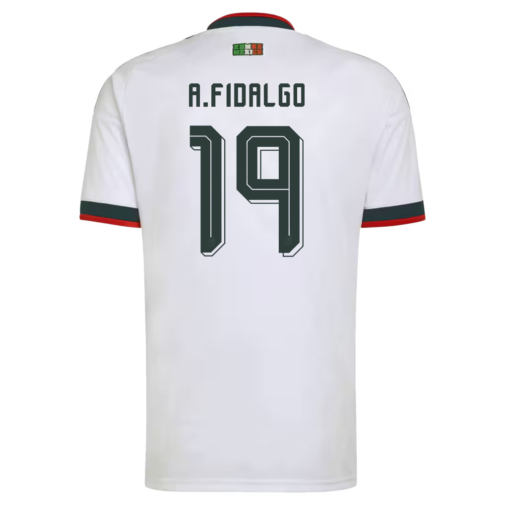 Álvaro Fidalgo 19 Mexico National Team 2026 x World Cup Patch Away Jersey - White, Men - Jersey Teams