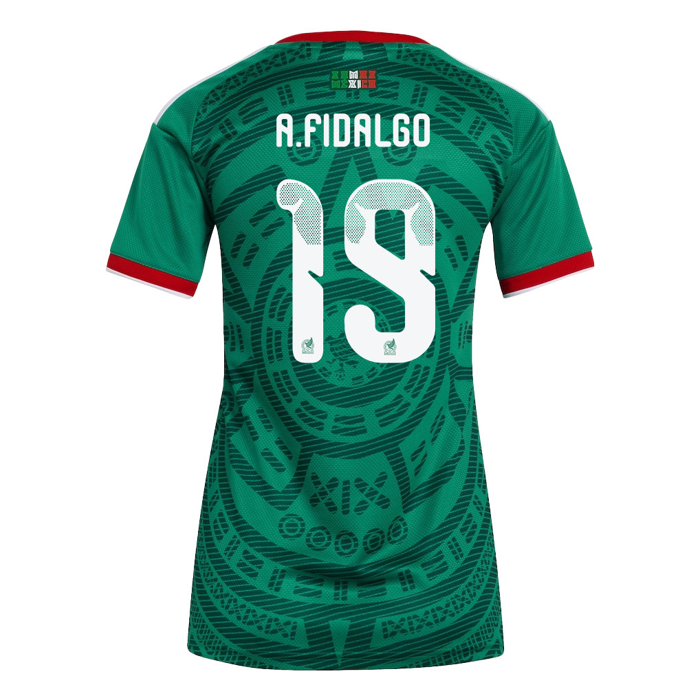 Álvaro Fidalgo 19 Women's Mexico National Team 2026 Home Jersey - Green - Jersey Teams