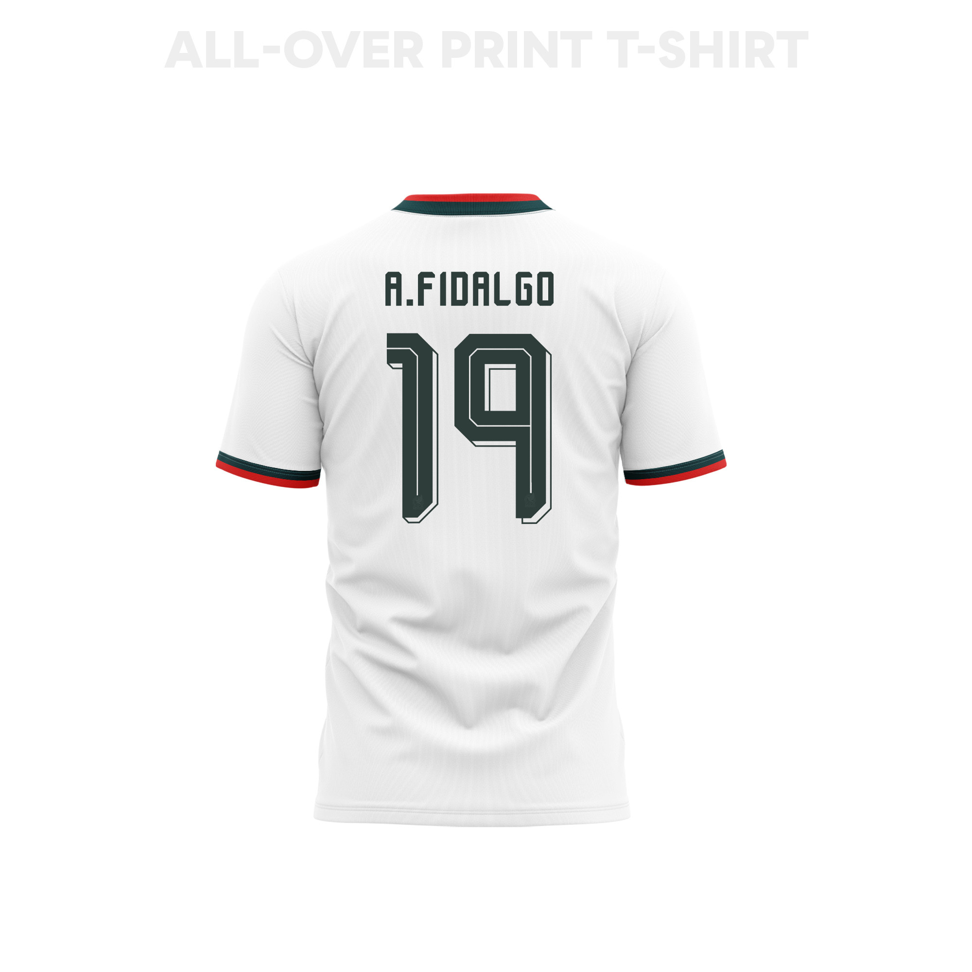 Álvaro Fidalgo 19 Youth Mexico 2026 Away 3D T-shirt Fully Printed – White - Jersey Teams