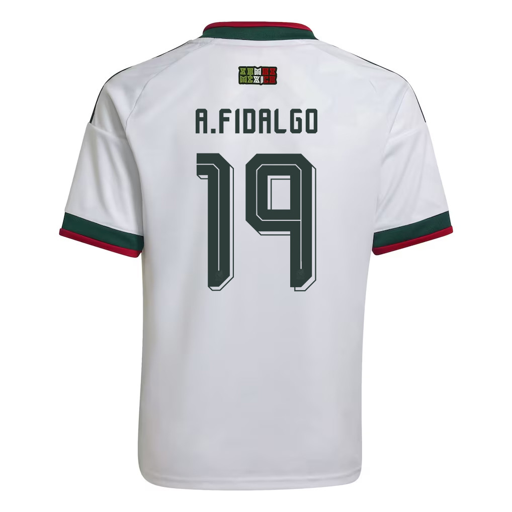 Álvaro Fidalgo 19 Youth Mexico National Team 2026 Away Jersey - White - Jersey Teams