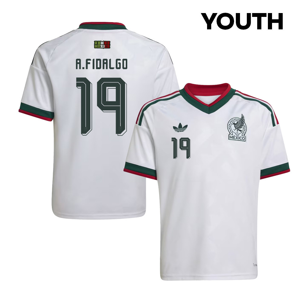 Álvaro Fidalgo 19 Youth Mexico National Team 2026 Away Jersey - White - Jersey Teams