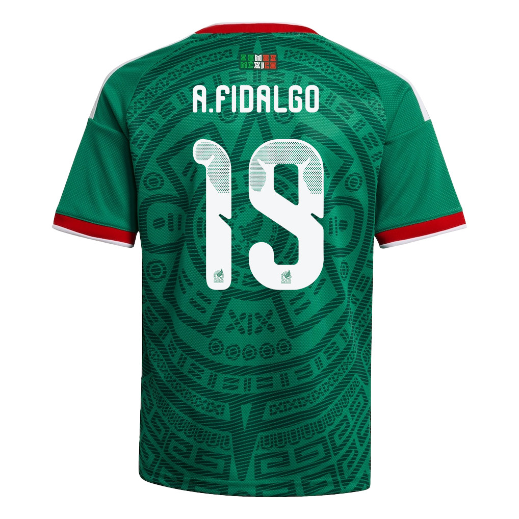 Álvaro Fidalgo 19 Youth Mexico National Team 2026 Home Jersey - Green - Jersey Teams