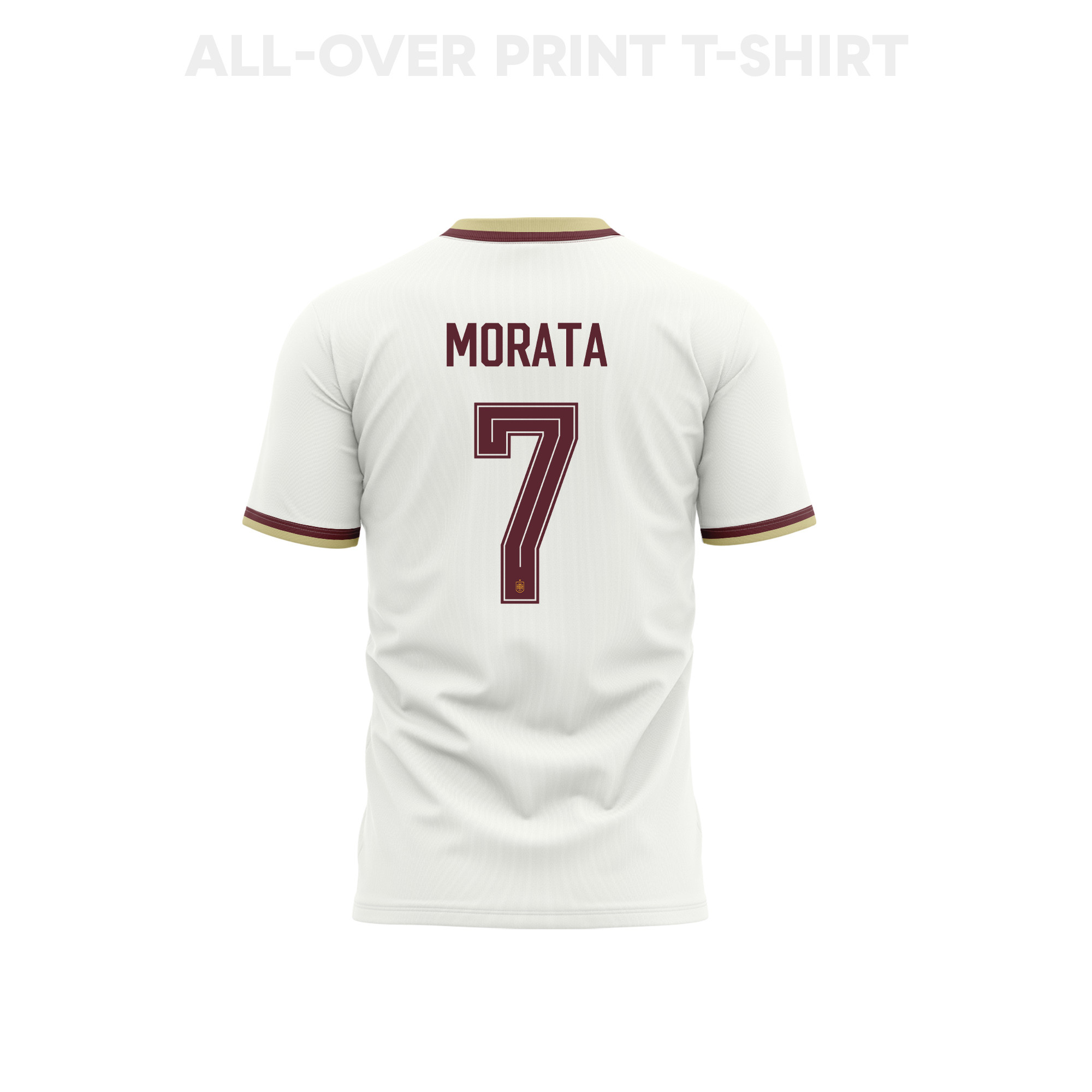 Álvaro Morata 7 Spain 2026 Away 3D T-Shirt Fully Printed – Unisex, White - Jersey Teams