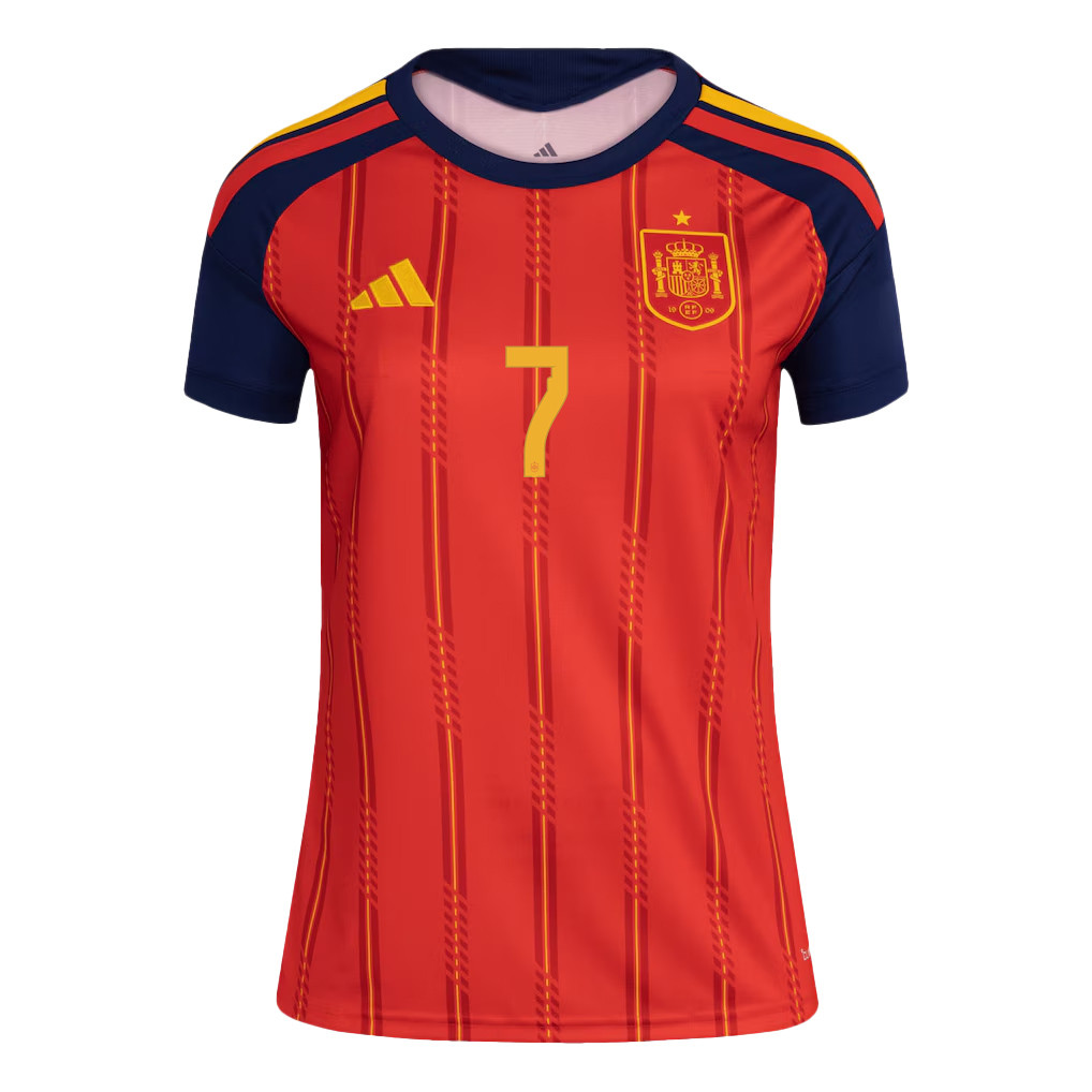 Álvaro Morata 7 Women's Spain National Team 2026 Home Jersey - Red - Jersey Teams