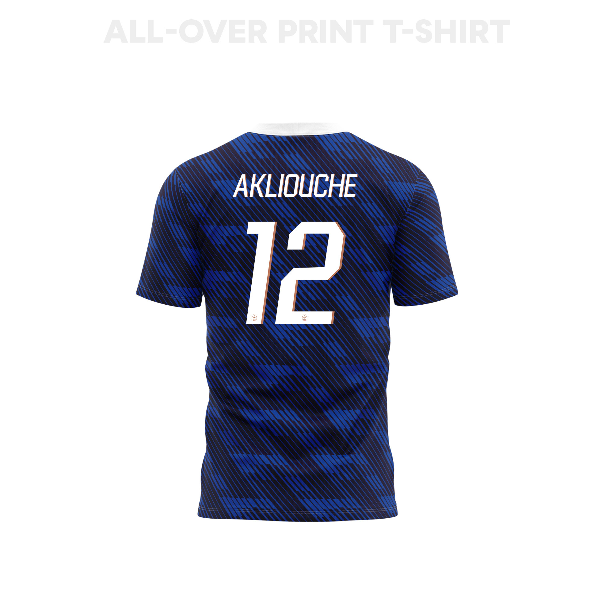 Maghnes Akliouche 12 Youth France 2026 Home 3D T-shirt Fully Printed – Blue - Jersey Teams
