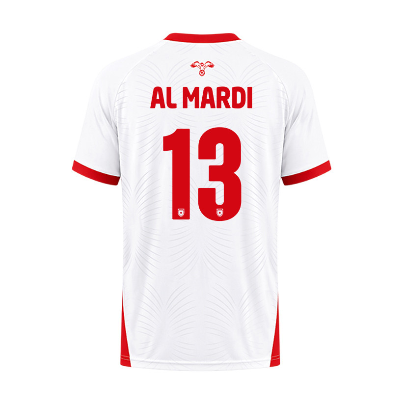 Mahmoud Al Mardi 13 Jordan 2026 Home Jersey - White, Men - Jersey Teams