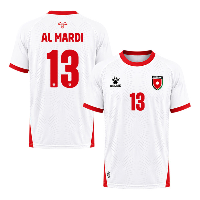 Mahmoud Al Mardi 13 Jordan 2026 Home Jersey - White, Men - Jersey Teams