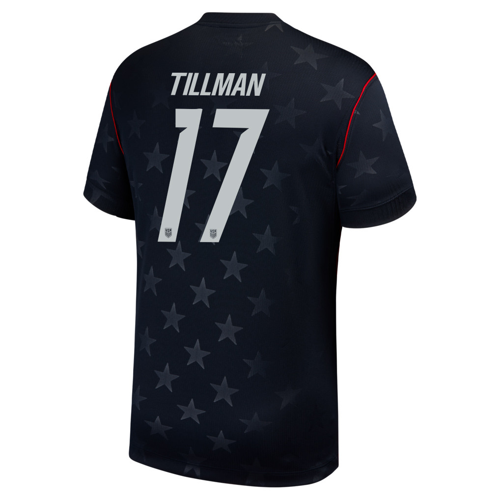 Malik Tillman 17 USMNT 2026 Away Stadium Game Jersey - Blue Men - Jersey Teams
