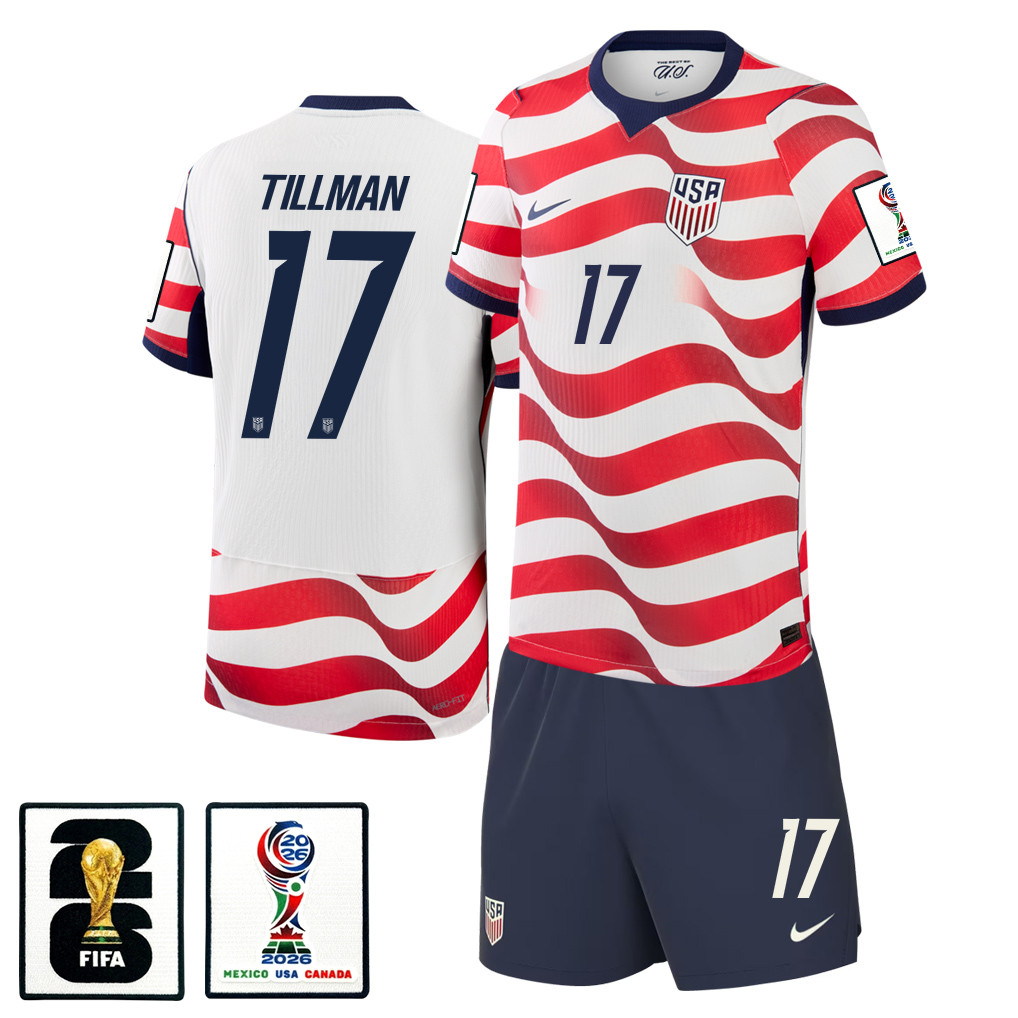 Malik Tillman 17 USMNT 2026 Home Men Jersey & Shorts Set – Jersey Teams