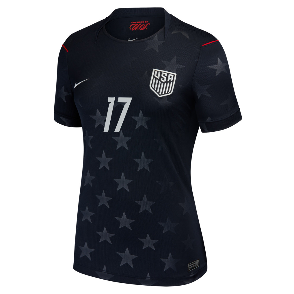 Malik Tillman 17 USMNT 2026 Women's Away Stadium Game Jersey - Black - Jersey Teams