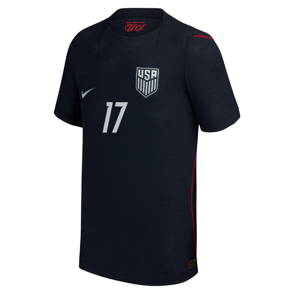 Malik Tillman 17 USMNT Youth 2026 Away Match Jersey - Blue - Jersey Teams