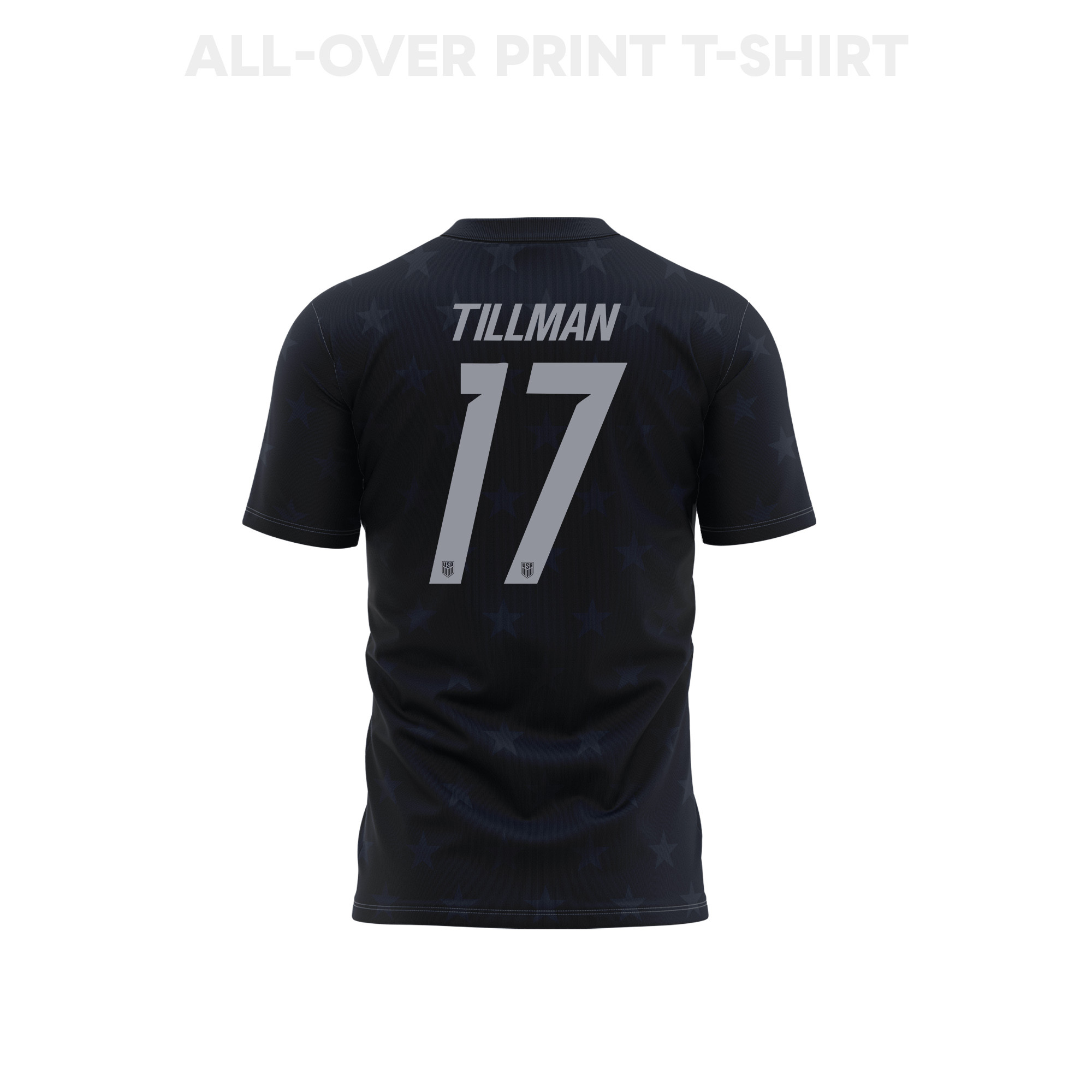 Malik Tillman 17 Youth USMNT 2026 Away 3D T-shirt Fully Printed – Black - Jersey Teams