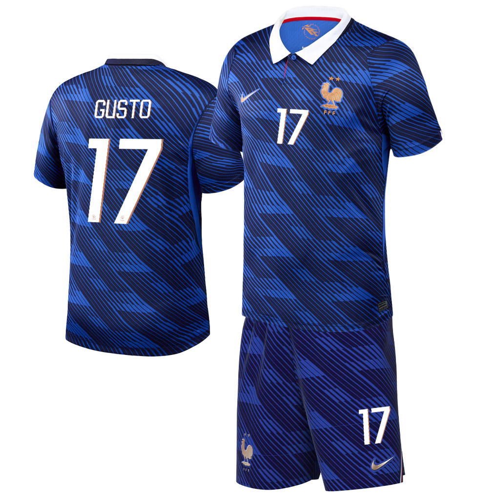 Malo Gusto 17 France 2026 Home Men Jersey & Shorts Set – Blue - Jersey Teams