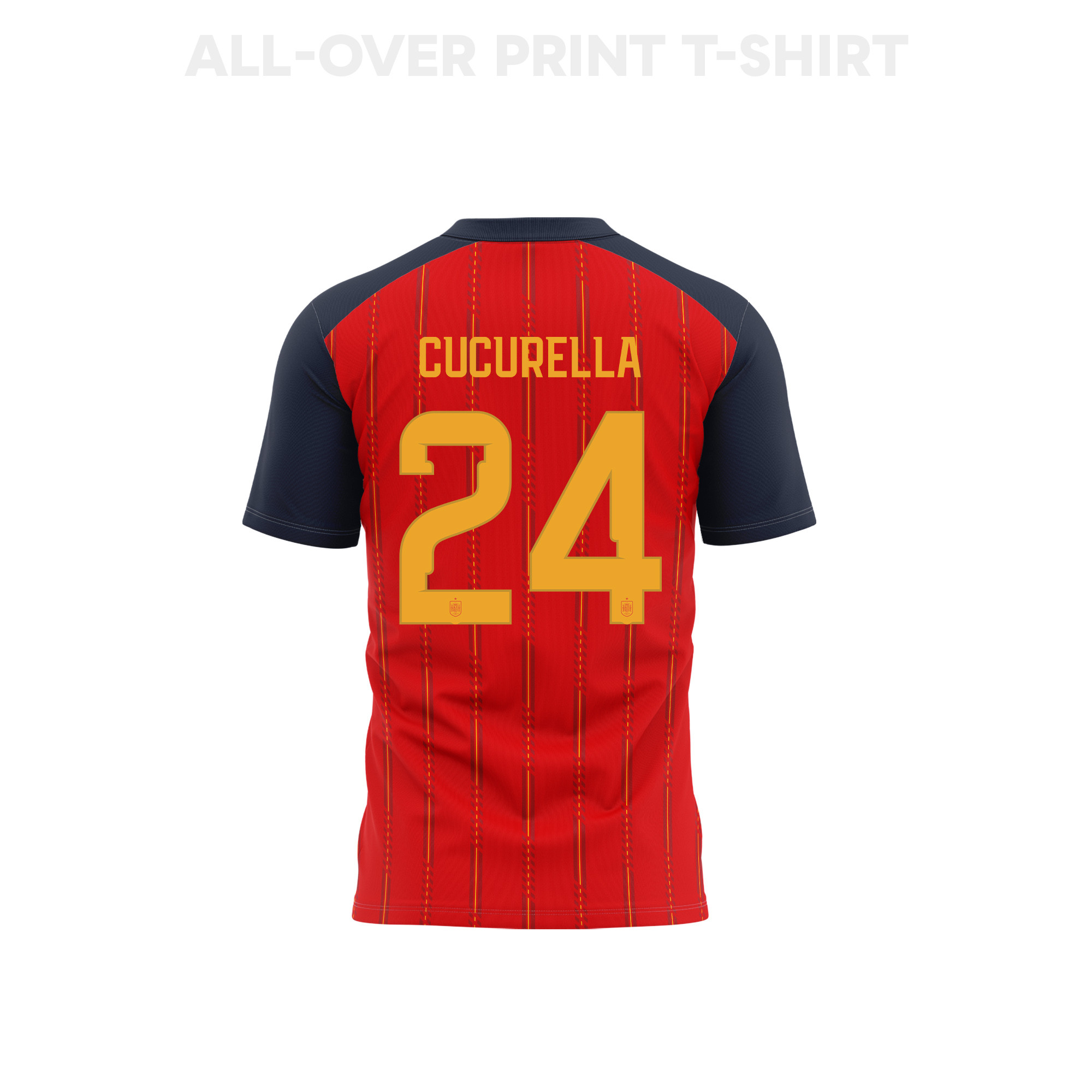 Marc Cucurella 24 Youth Spain 2026 Home 3D T-shirt Fully Printed – Red - Jersey Teams