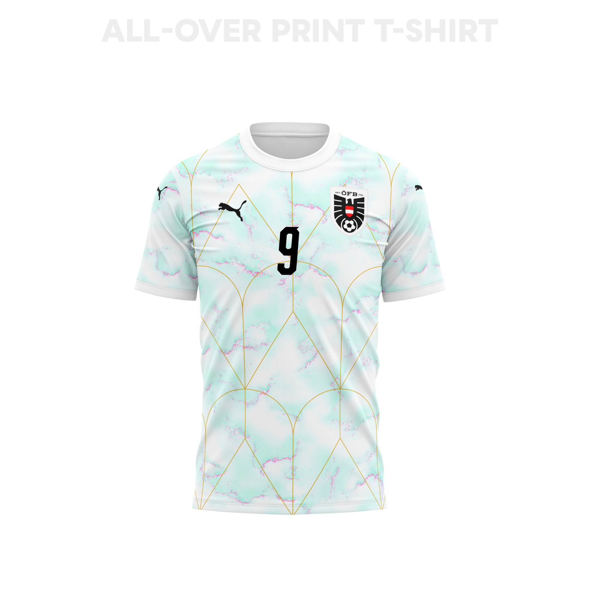 Marcel Sabitzer 9 Austria 2026 Away 3D T-Shirt Fully Printed – Unisex, White - Jersey Teams