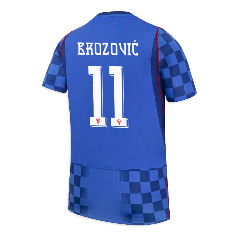 Marcelo Brozović 11 Youth Croatia National Team 2026 Away Jersey - Blue - Jersey Teams