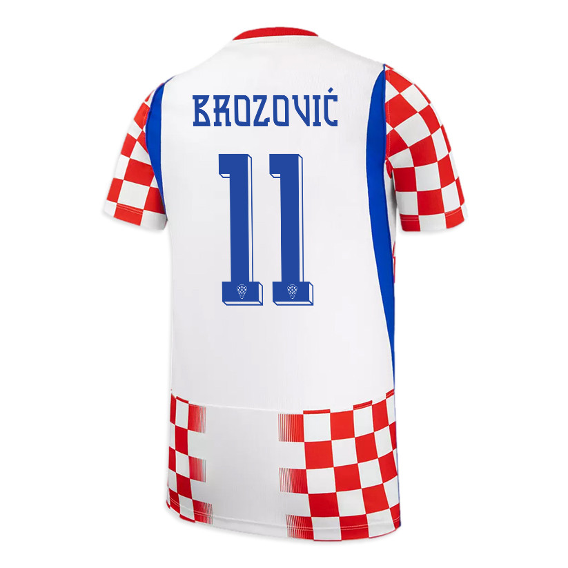 Marcelo Brozović 11 Youth Croatia National Team 2026 Home Jersey - White/ Red - Jersey Teams