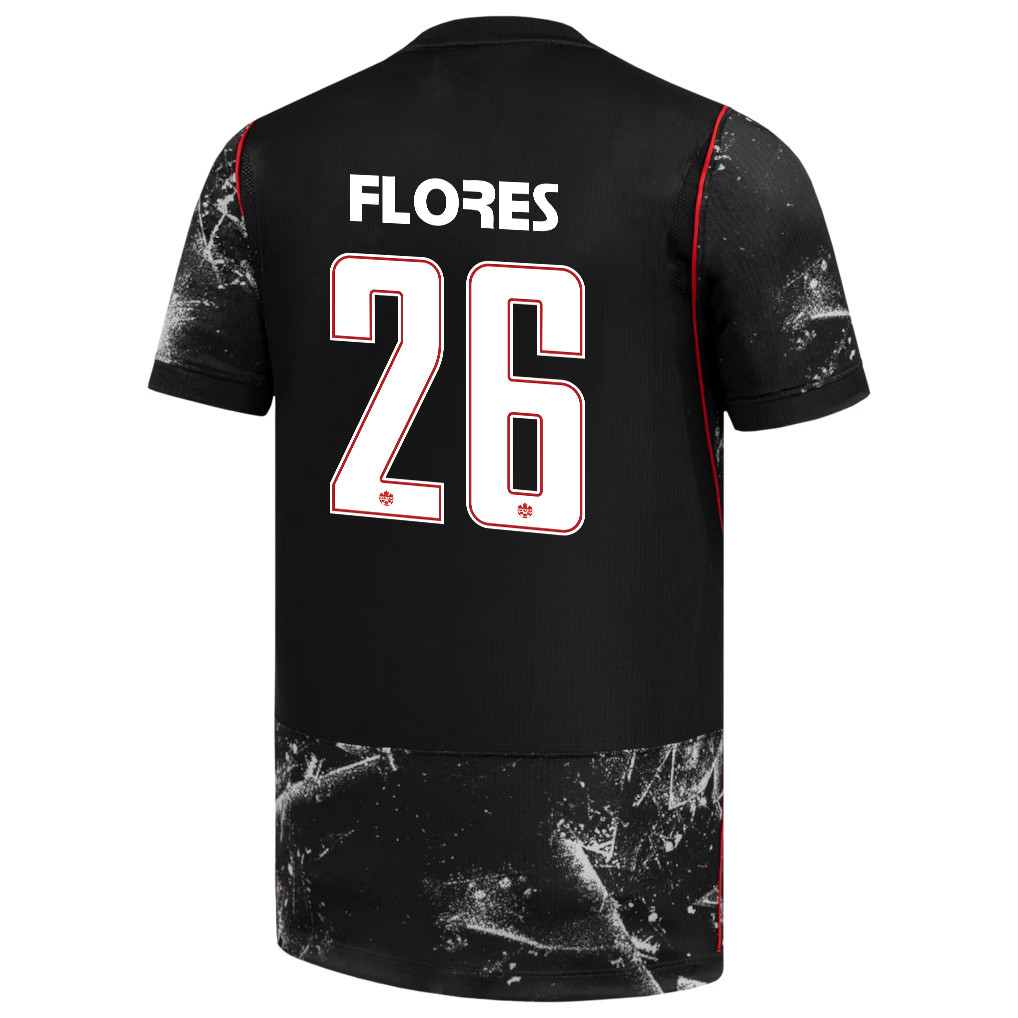 Marcelo Flores 26 Canada National Team 2026 Away Jersey - Black, Men - Jersey Teams