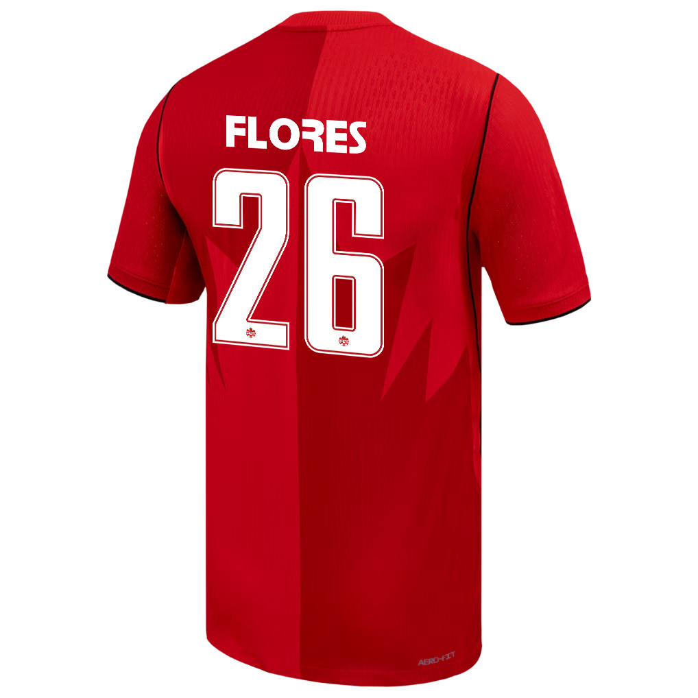 Marcelo Flores 26 Canada National Team 2026 Home Jersey - Red, Men - Jersey Teams