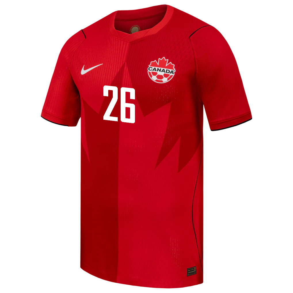 Marcelo Flores 26 Canada National Team 2026 Home Jersey - Red, Men - Jersey Teams