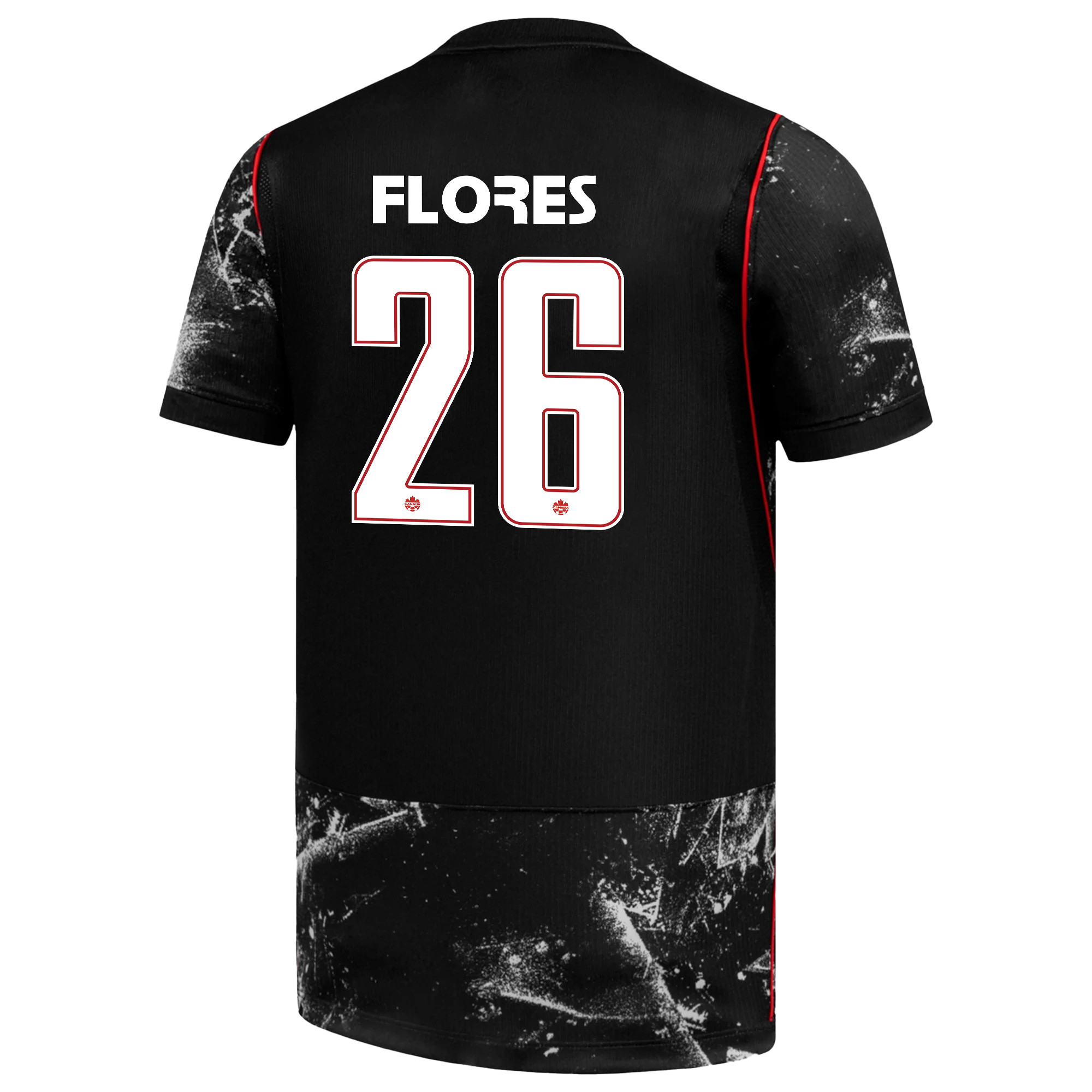 Marcelo Flores 26 Youth Canada National Team 2026 Away Jersey - Black - Jersey Teams