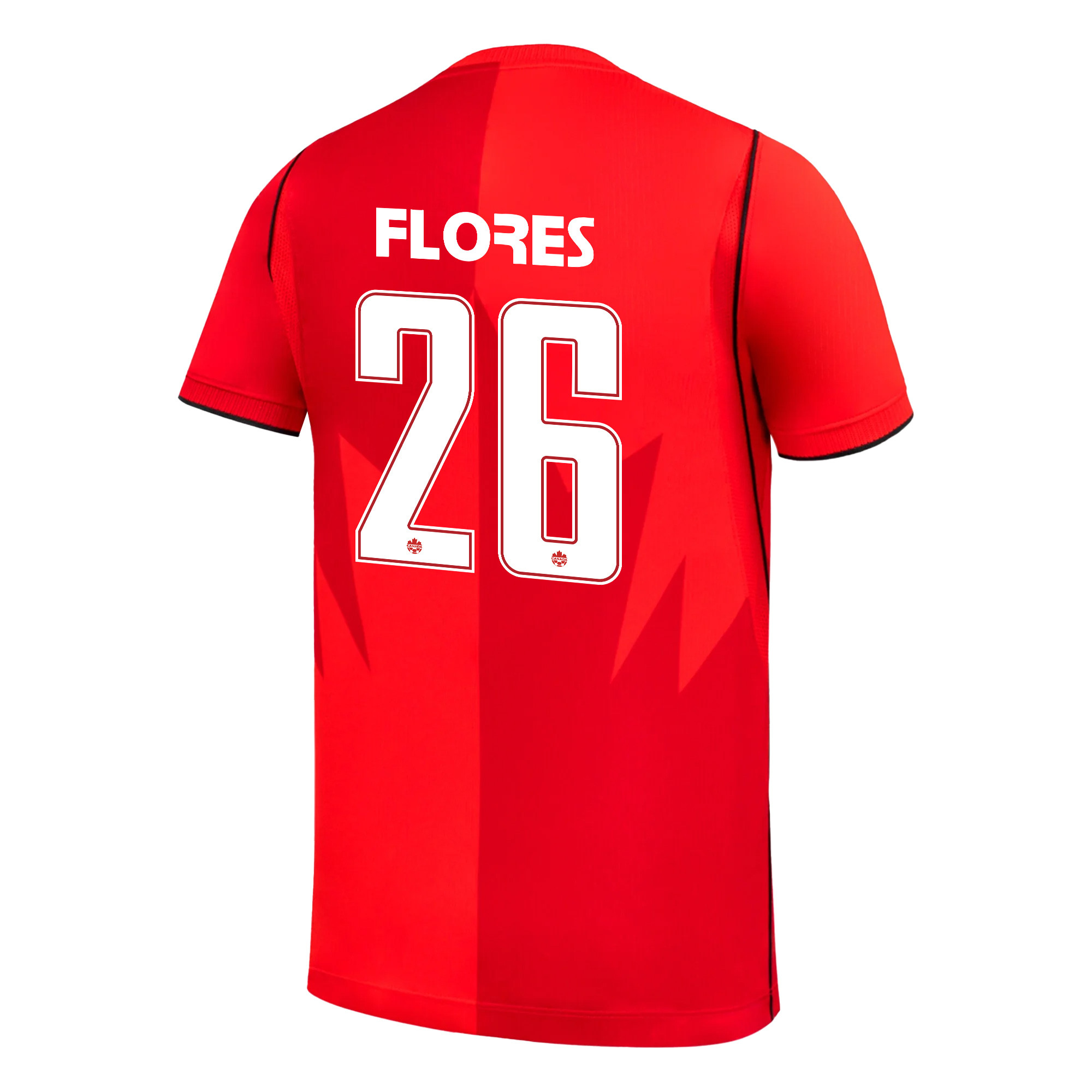 Marcelo Flores 26 Youth Canada National Team 2026 Home Jersey - Red - Jersey Teams