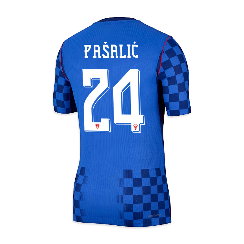 Marco Pašalić 24 Croatia National Team 2026 Away Jersey - Men, Blue - Jersey Teams