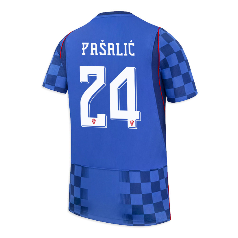 Marco Pašalić 24 Youth Croatia National Team 2026 Away Jersey - Blue - Jersey Teams