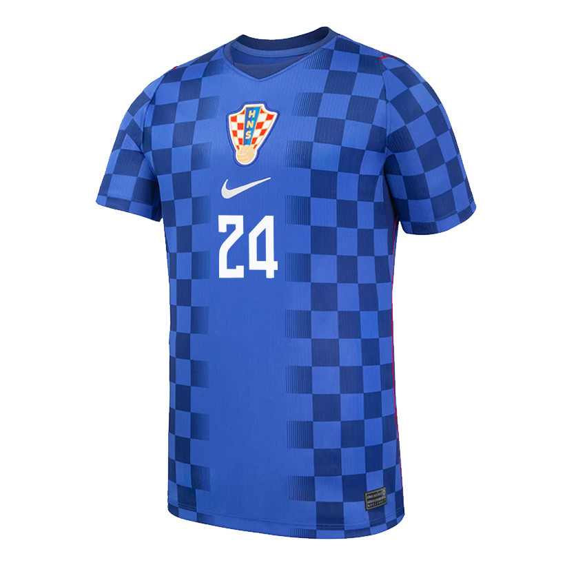 Marco Pašalić 24 Youth Croatia National Team 2026 Away Jersey - Blue - Jersey Teams