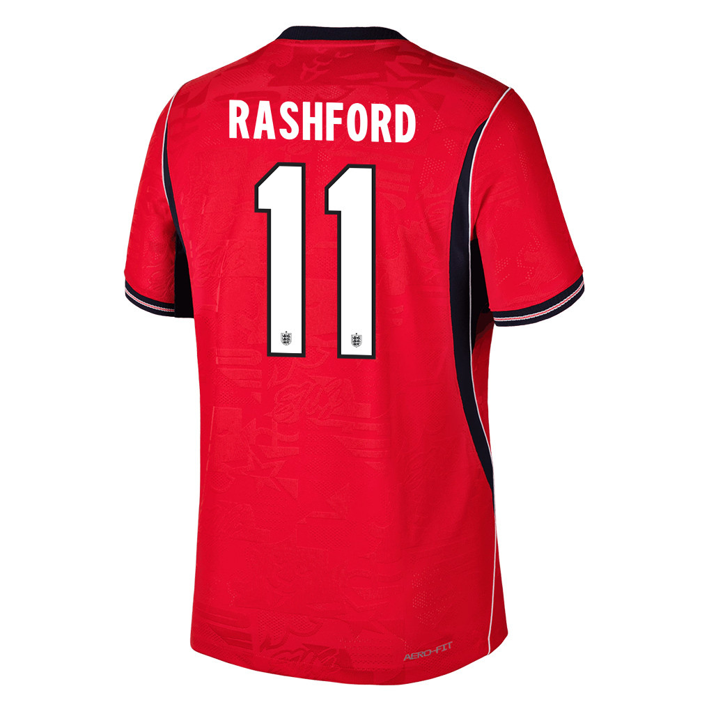 Marcus Rashford 11 England National Team 2026 Away Jersey - Red, Men - Jersey Teams