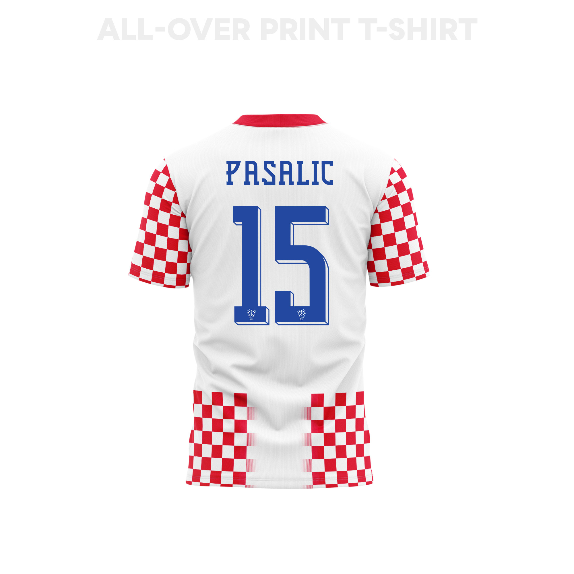 Mario Pasalic 15 Croatia 2026 Home 3D T-Shirt Fully Printed – Unisex, White - Jersey Teams