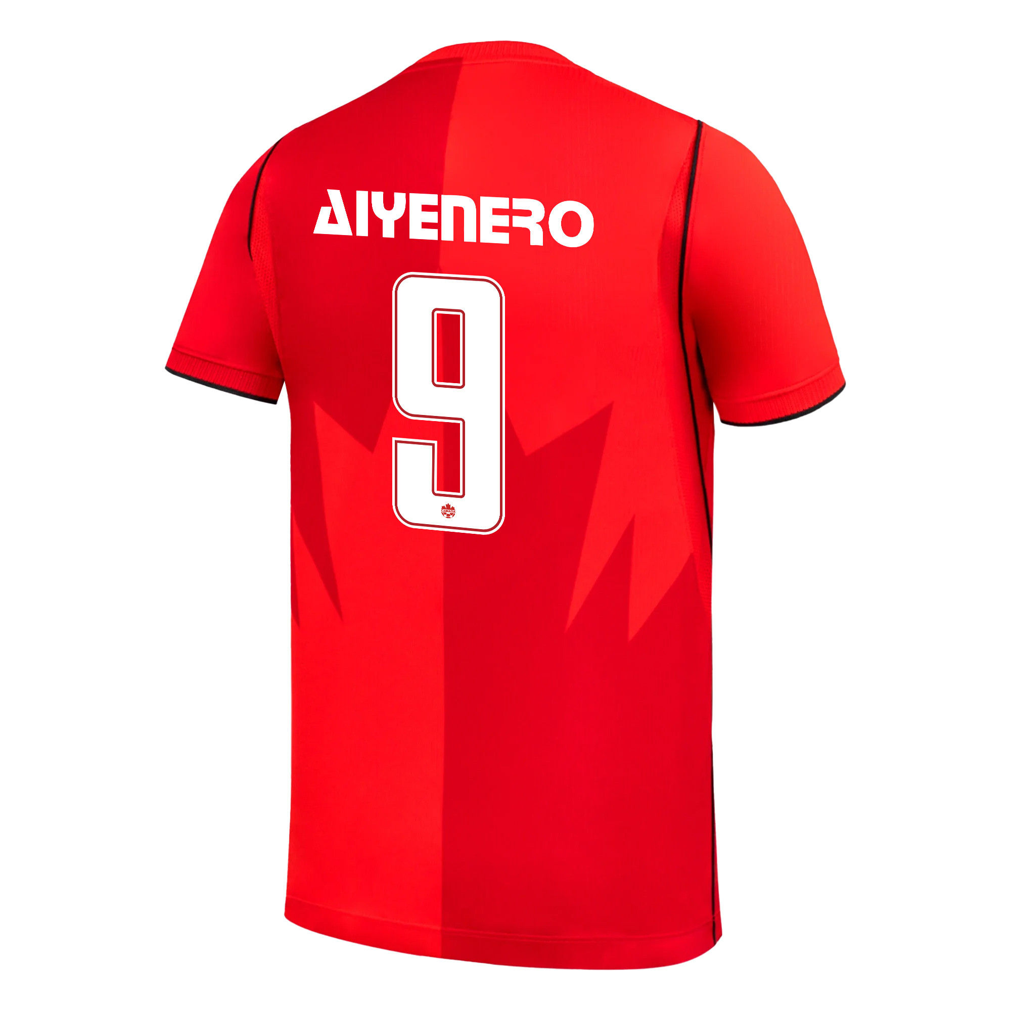 Marius Aiyenero 9 Youth Canada National Team 2026 Home Jersey - Red - Jersey Teams