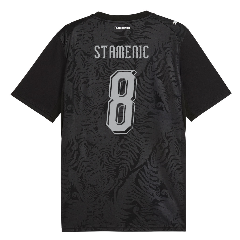 Marko Stamenic 8 New Zealand National Team 2026 Home Jersey - Black, Men - Jersey Teams