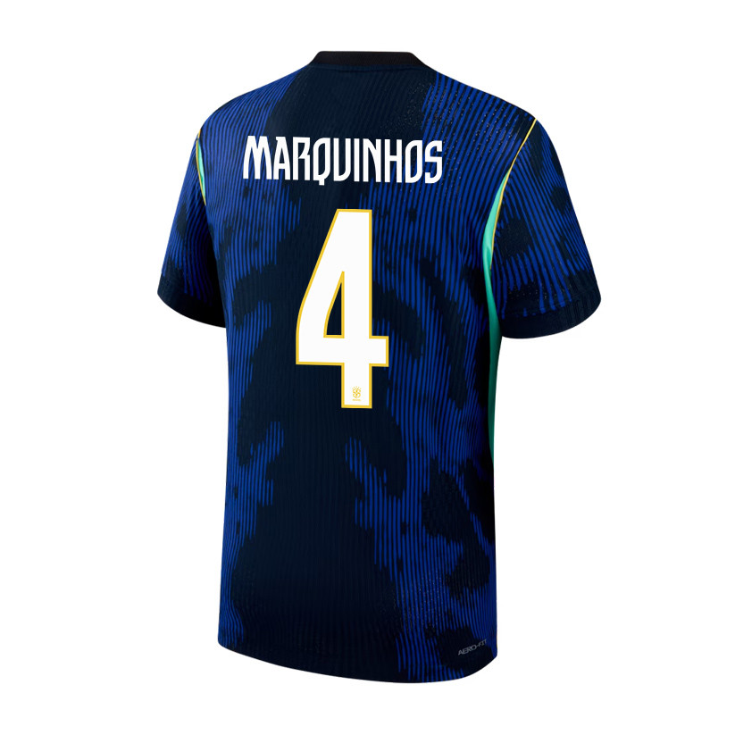 Marquinhos 4 Brazil National Team 2026 Away Jersey - Blue, Men - Jersey Teams