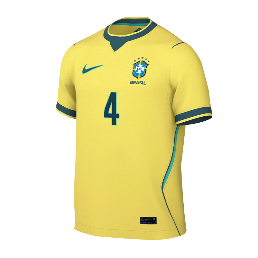 Marquinhos 4 Brazil National Team 2026 Home Jersey – Yellow, Men – Jersey Teams