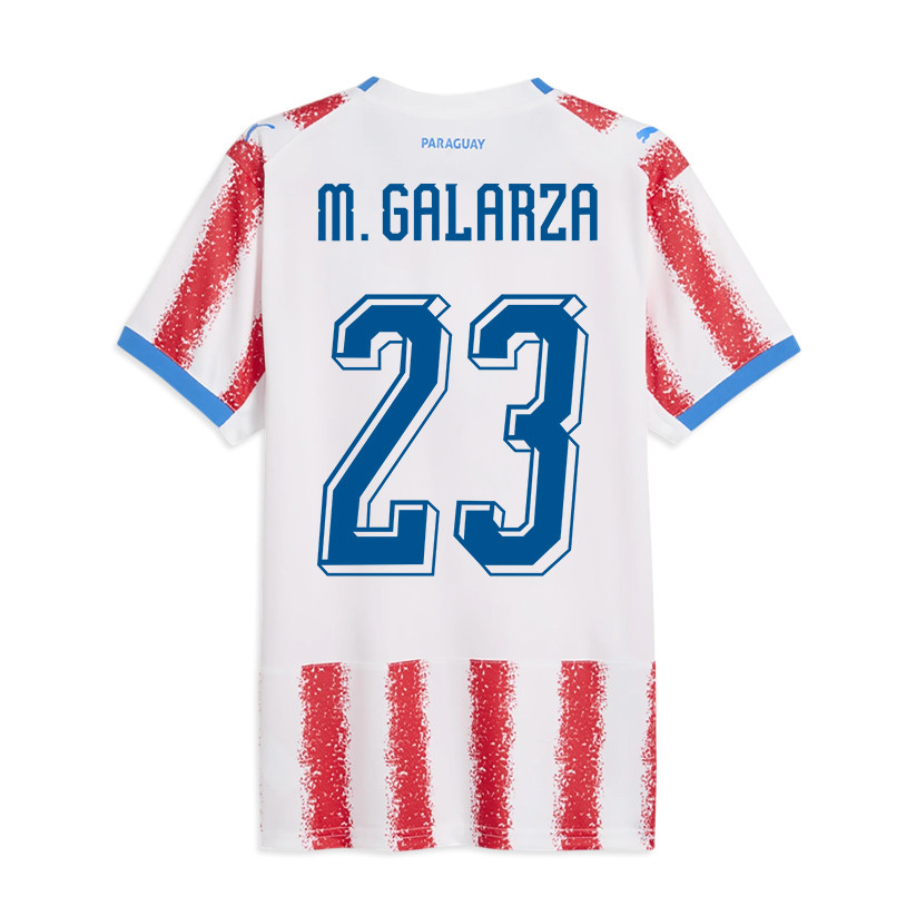 Matías Galarza 23 Youth Paraguay National Team 2026 Home Jersey - White/Red - Jersey Teams