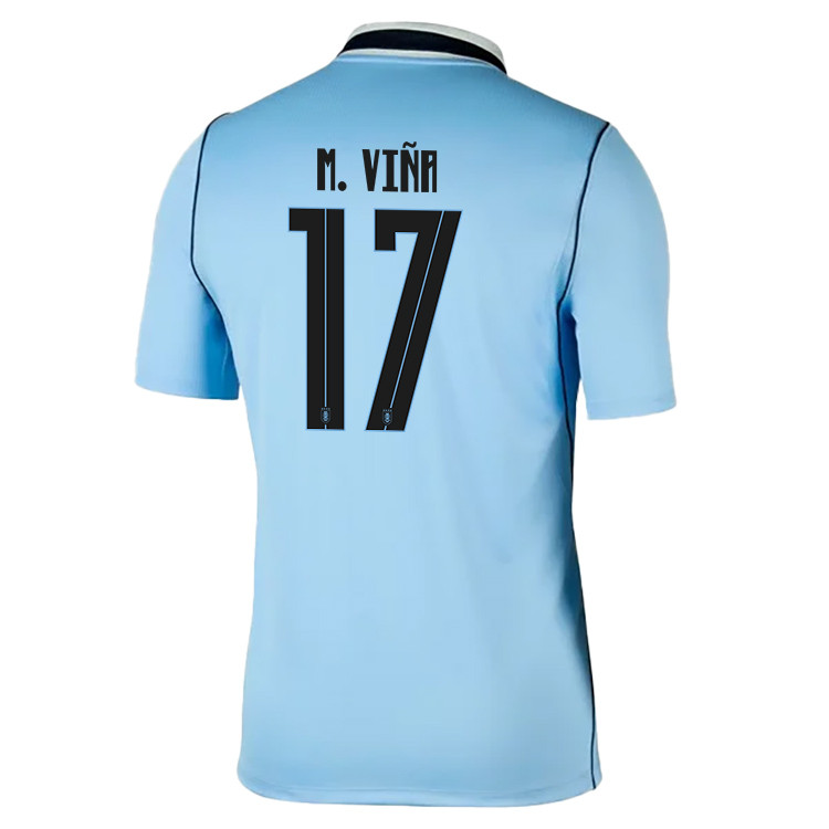 Matías Viña 17 Uruguay National Team 2026 Home Jersey - Blue, Men - Jersey Teams