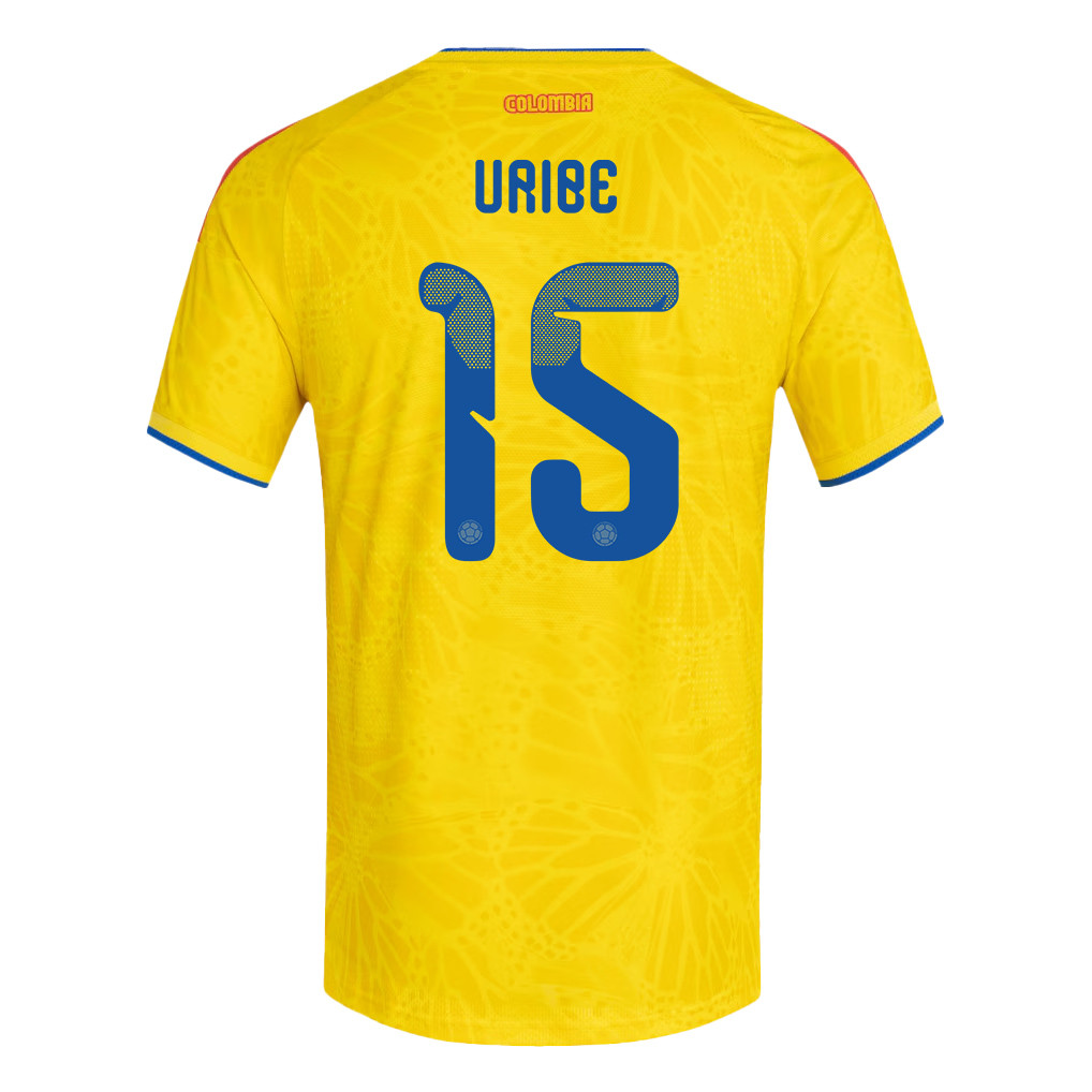 Mateus Uribe 15 Colombia National Team 2026 Home Jersey - Yellow, Men - Jersey Teams